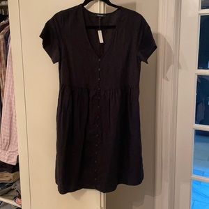Madewell black cotton / linen dress